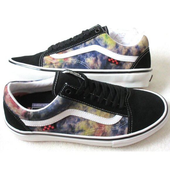 COPY - Vans Men\'s Skate Old Skool Tie Dye Terry Black Multi Canvas Suede Shoes … main image 4